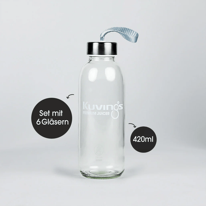 Kuvings Glasflaschen Set (420ml 6 Stück) - Kuvings Deutschland